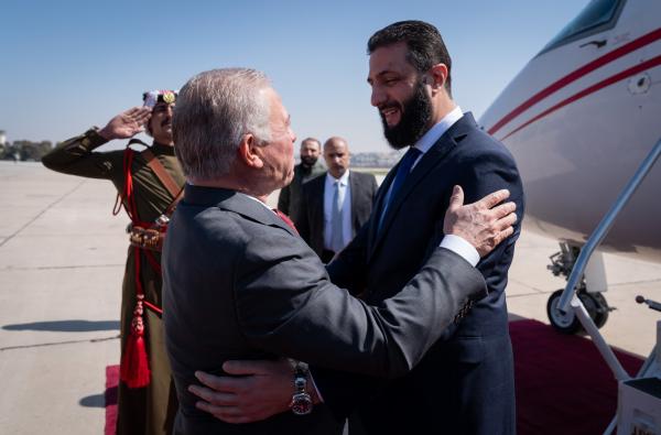 الشرع: لن انسى ترحيب الملك عبدالله ومواقف الأردن بالقضايا الساخنة