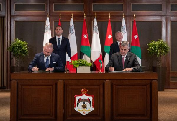اتفاقية إطارية للتعاون بين الأردن ومالطا و3 مذكرات تفاهم