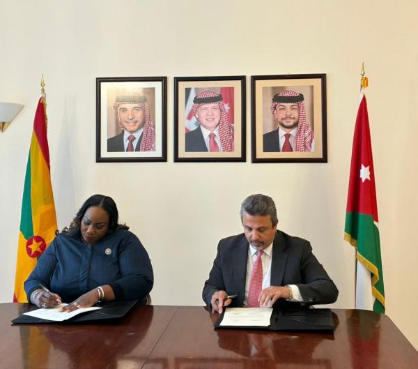 الأردن يوقع بيانًا لإقامة علاقات دبلوماسية مع غرينادا