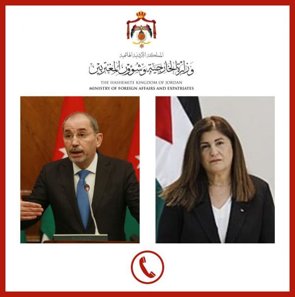الصفدي يبحث التنسيق المشترك مع وزيرة الخارجية الفلسطينية الجديدة