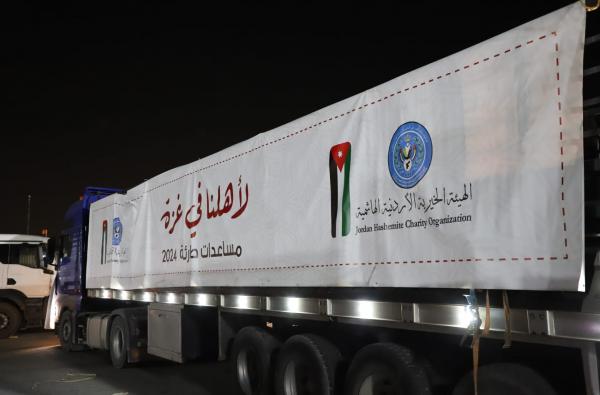 مهرجان الأردن للطعام يطلق قافلة شاحنات مساعدات إلى غزة