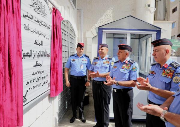 اللواء المعايطة يفتتح مركز أمن الكرك الغربي ومحطة دفاع مدني دبة حانوت