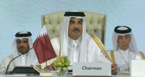 أمير قطر عن العدوان الاسرائيلي : خبث وغدر