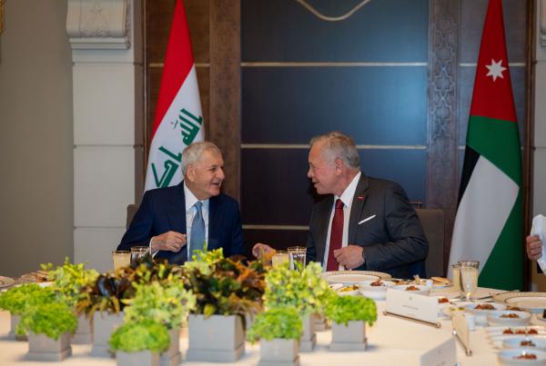 الملك والرئيس العراقي يبحثان توسيع التعاون الاقتصادي والتجاري والاستثماري