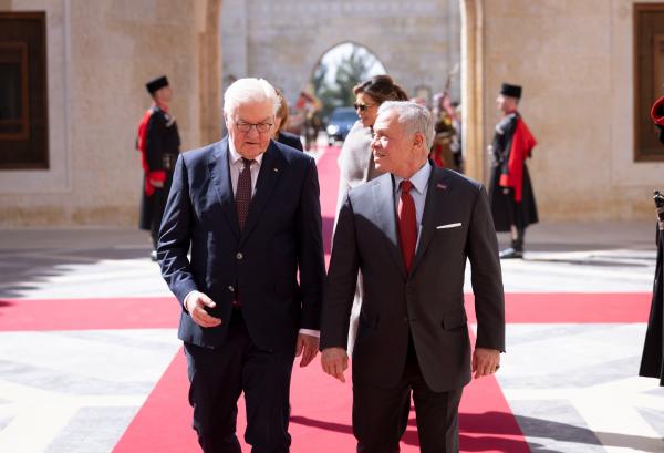 الملك والرئيس الألماني يبحثان سبل توطيد التعاون ومستجدات المنطقة