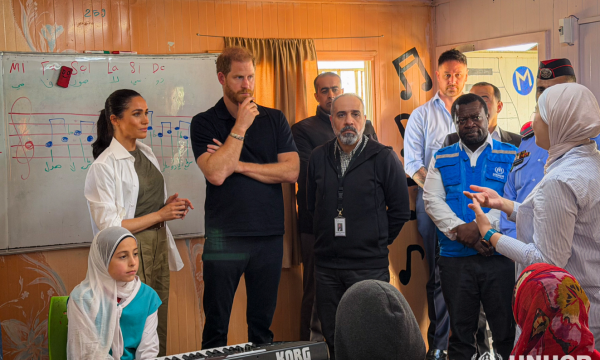 الأمير هاري وزوجته ميغان يبدآن زيارة إنسانية في الأردن