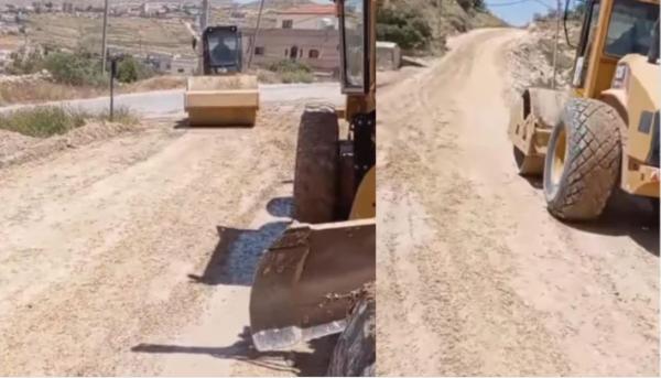 بلدية الطفيلة الكبرى تبدأ بإعادة تأهيل الطرق الفرعية في منطقة الحسين