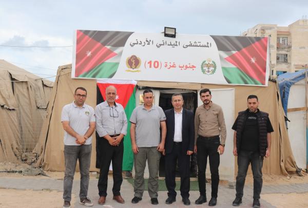 مدير عام مستشفيات قطاع غزة يزور المستشفى الميداني الأردني جنوب غزة 10
